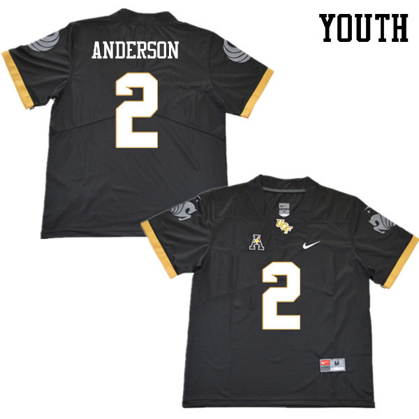 Youth #2 Otis Anderson UCF Knights College Football Jerseys Sale-Black